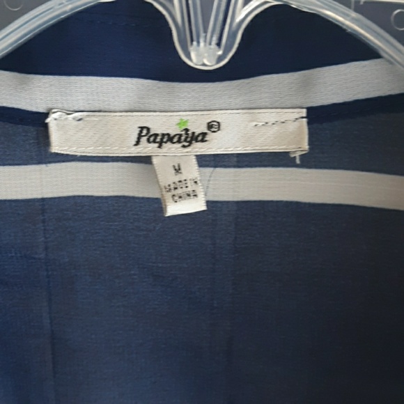 Papaya sheer blouse with button-up front - Picture 2 of 7